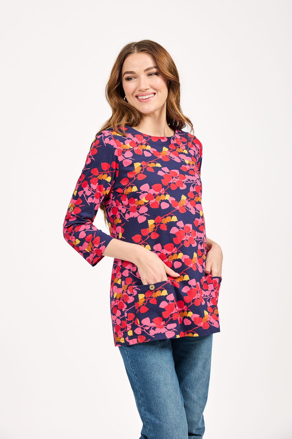 Mudflower – Leaf Print Tunic