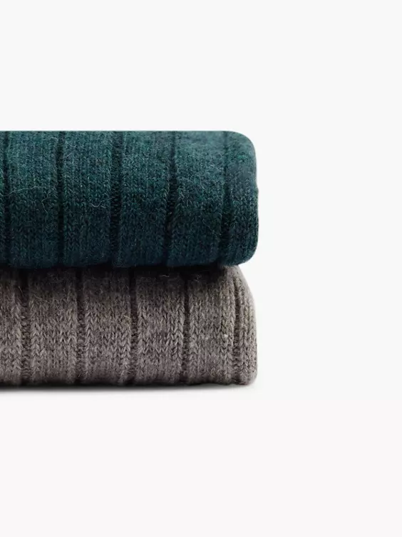 Cosy Nature 2er Pack Socken in grün