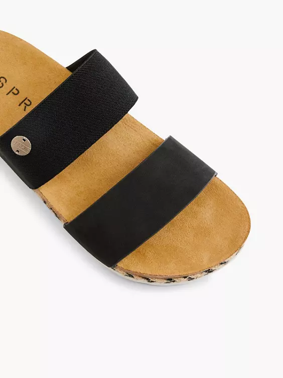 ESPRIT Pantolette in schwarz