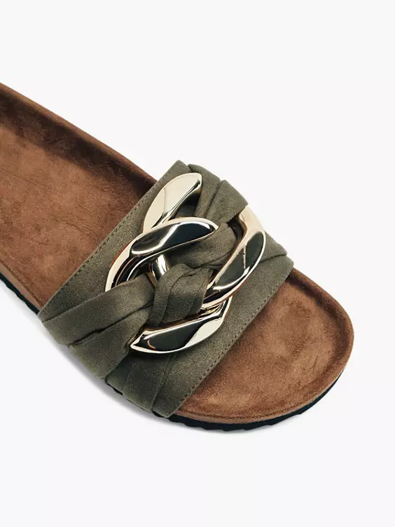 Graceland Pantolette in khaki