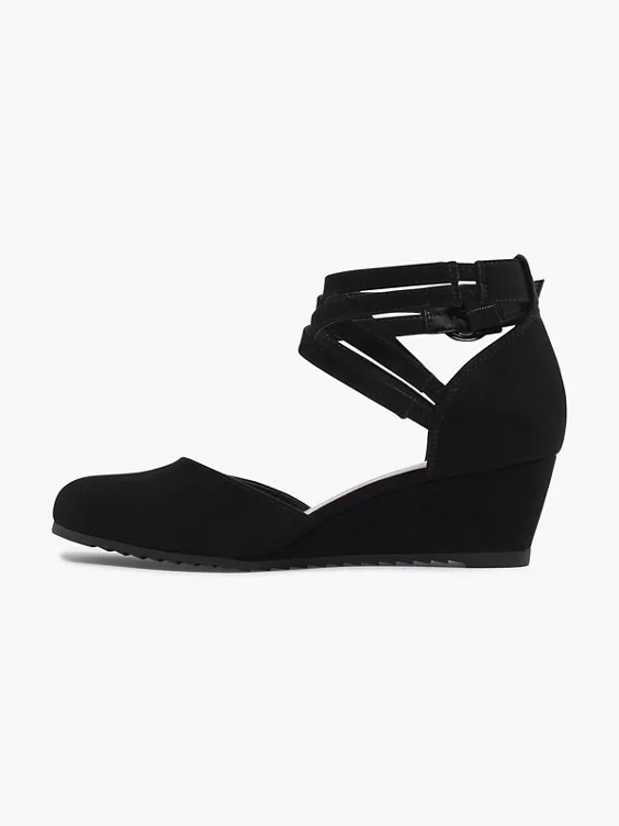 Graceland Keilpumps in schwarz