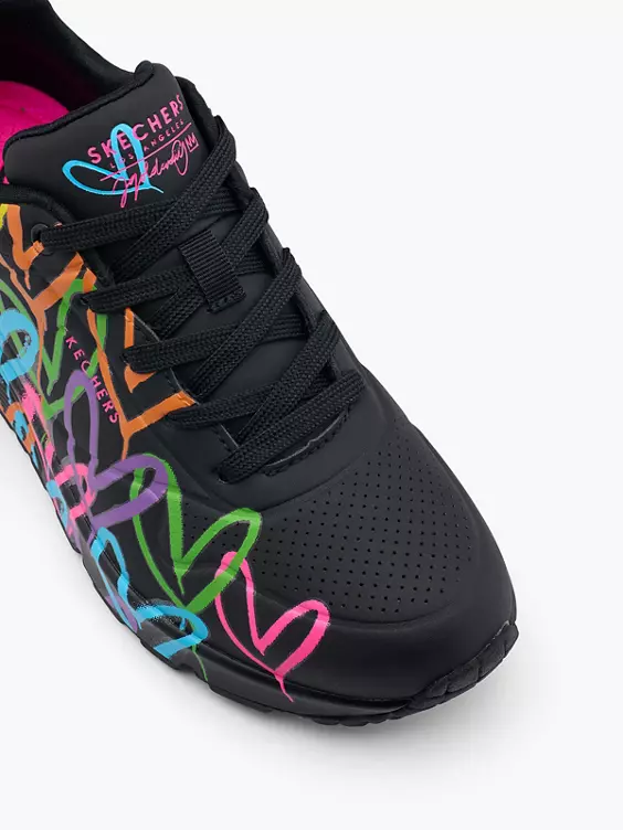 Skechers Chunky Sneaker UNO- HIGHLIGHT LOVE in schwarz