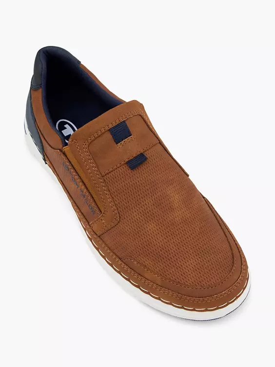 TOM TAILOR Slipper in cognac