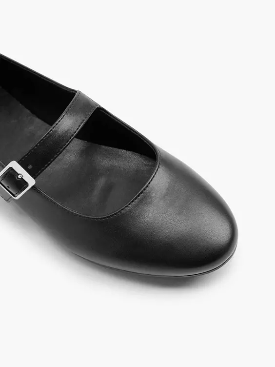 Graceland Mary Jane Ballerina in schwarz