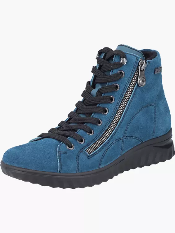 Rieker Damen Schnürstiefel in blau