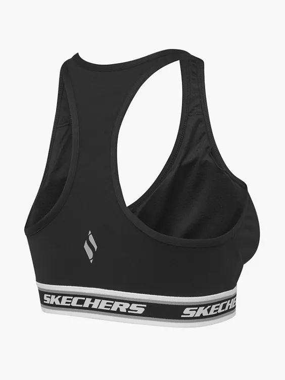 Skechers Sport BH in schwarz