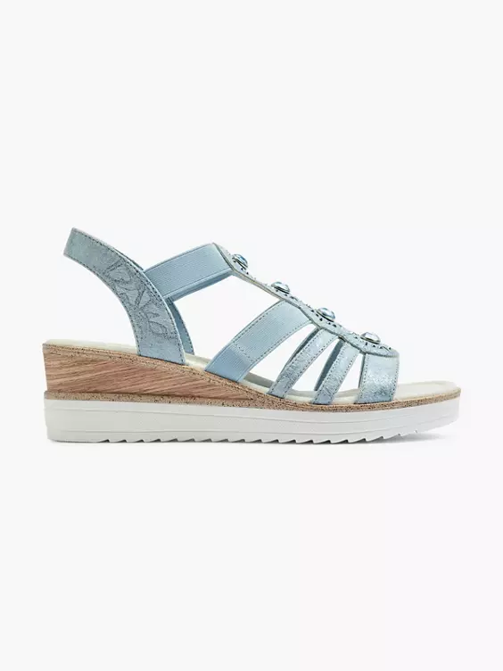 Easy Street Komfort Keilsandalette in blau