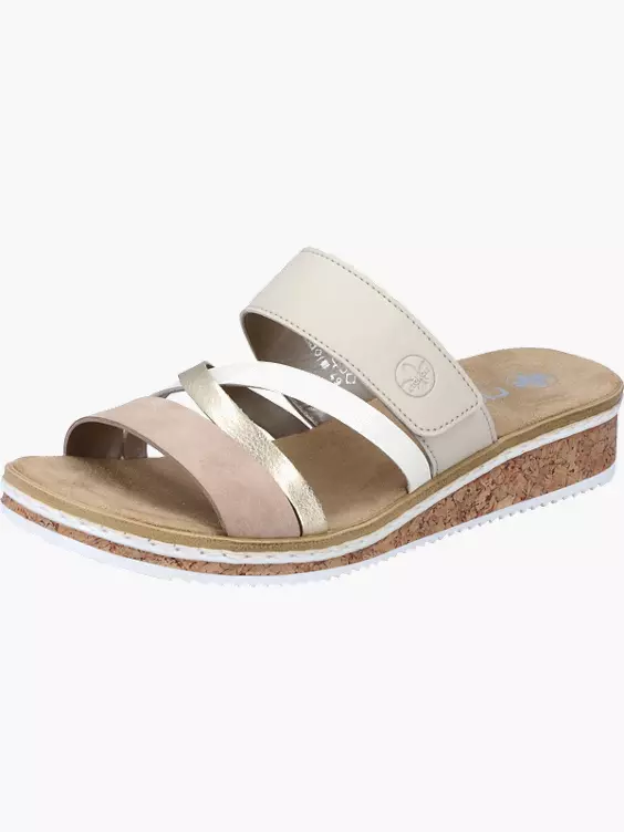 Rieker Damen Pantoletten in beige
