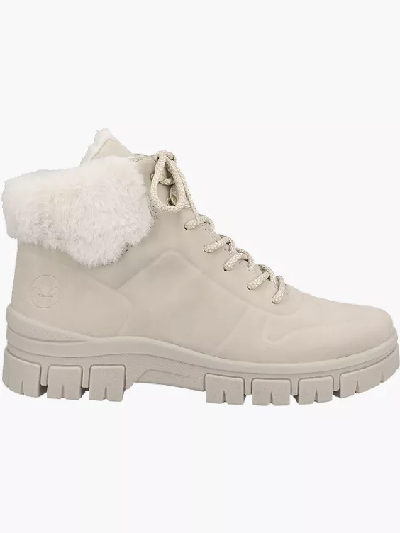 Rieker Damen Schnürstiefel in beige