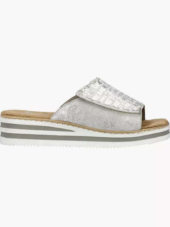 Rieker Damen Pantoletten in silber