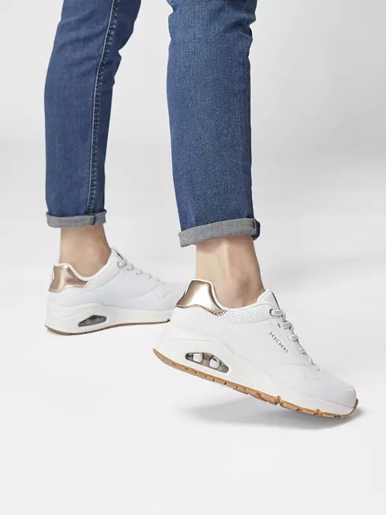 Skechers Chunky Sneaker UNO - SHIMMER AWAY in weiß