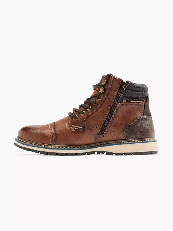 TOM TAILOR Schnürboots in braun