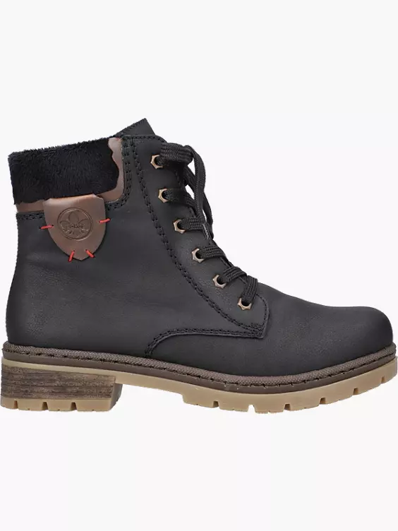Rieker Damen Schnürstiefel in schwarz