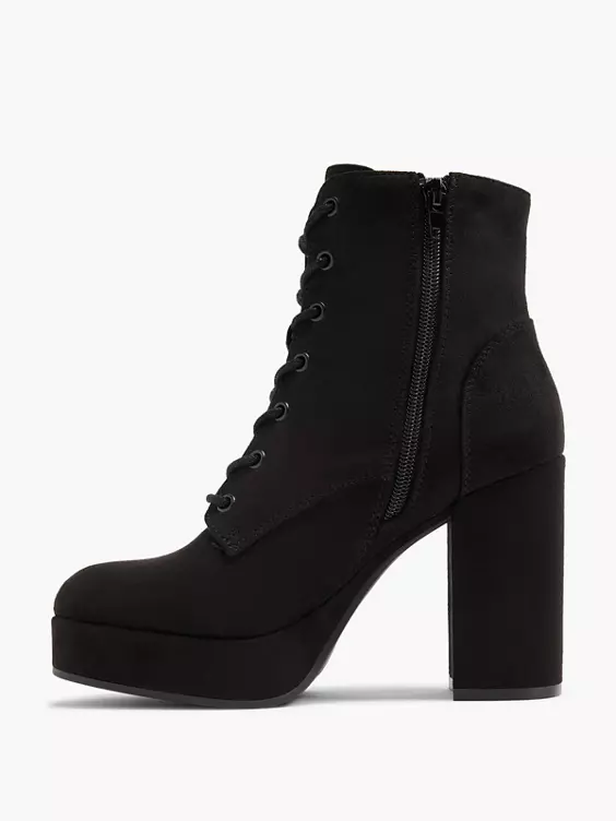 Catwalk Schnürstiefelette in schwarz