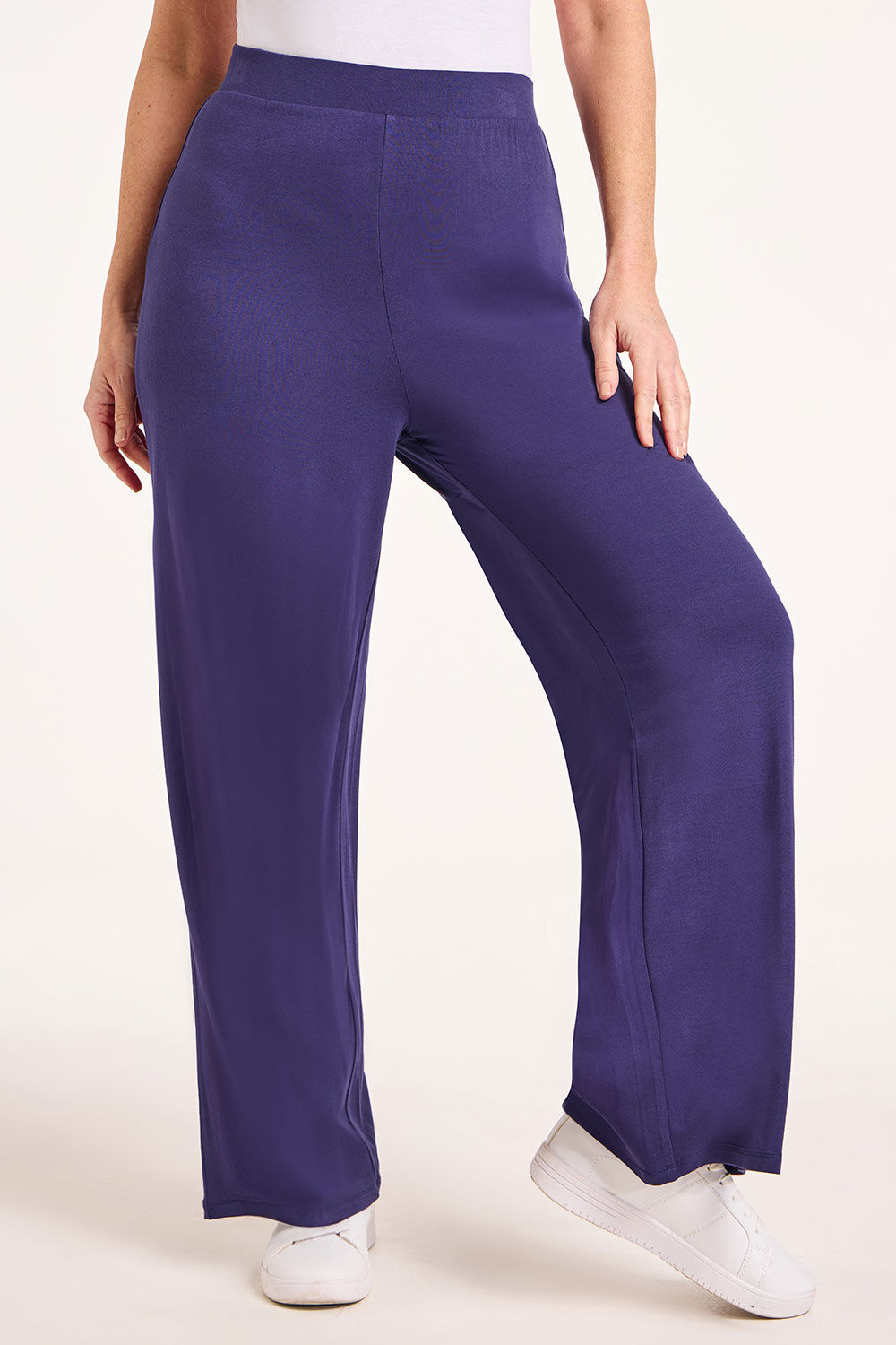 Jersey Wide Leg Elasticated Trousers