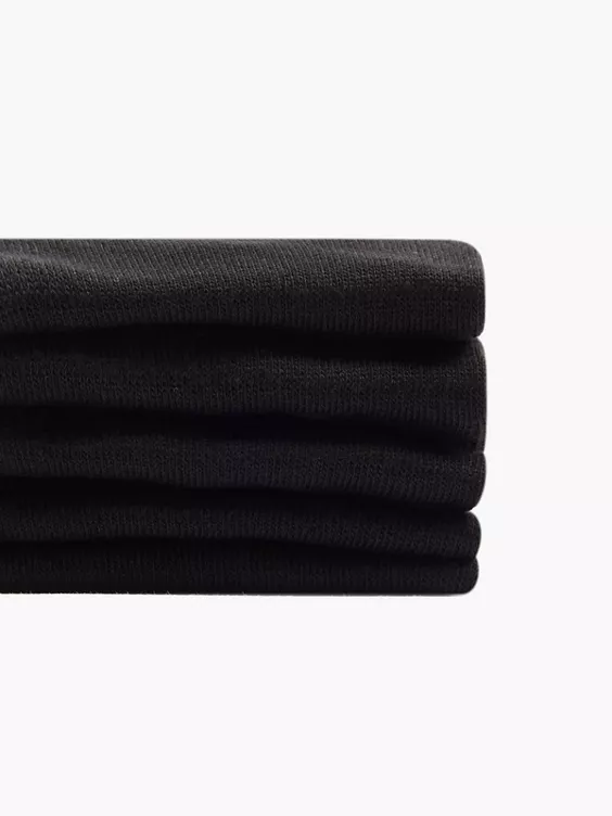 DEICHMANN 5er Pack Sneakersocken in schwarz