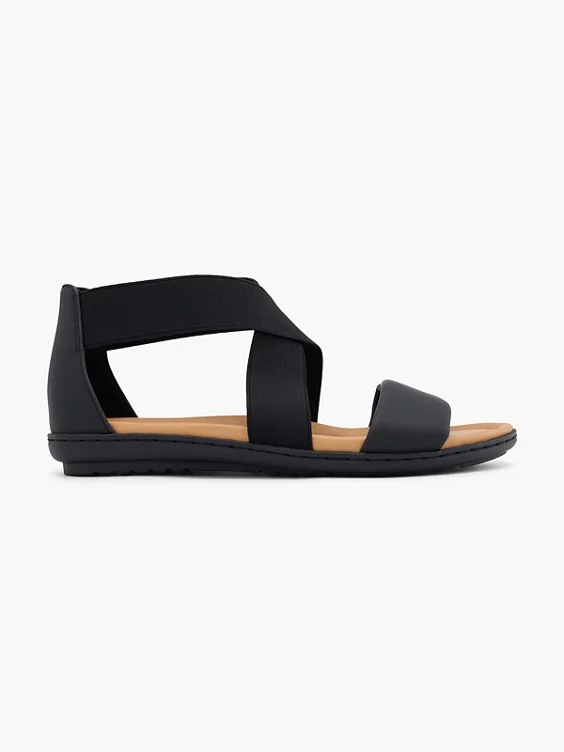 Graceland Sandale in schwarz