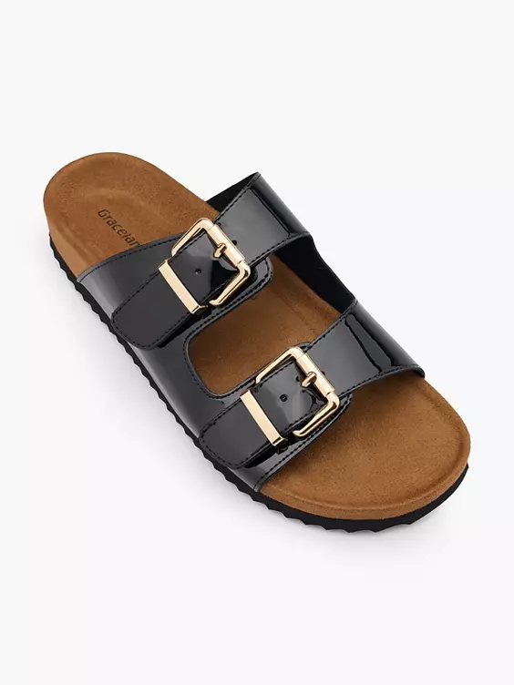 Graceland Pantolette in schwarz
