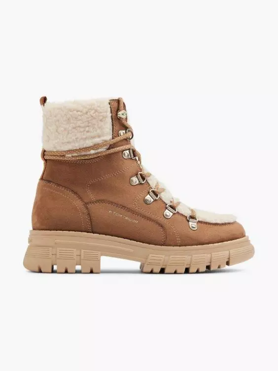 TOM TAILOR Schnürboots in sand