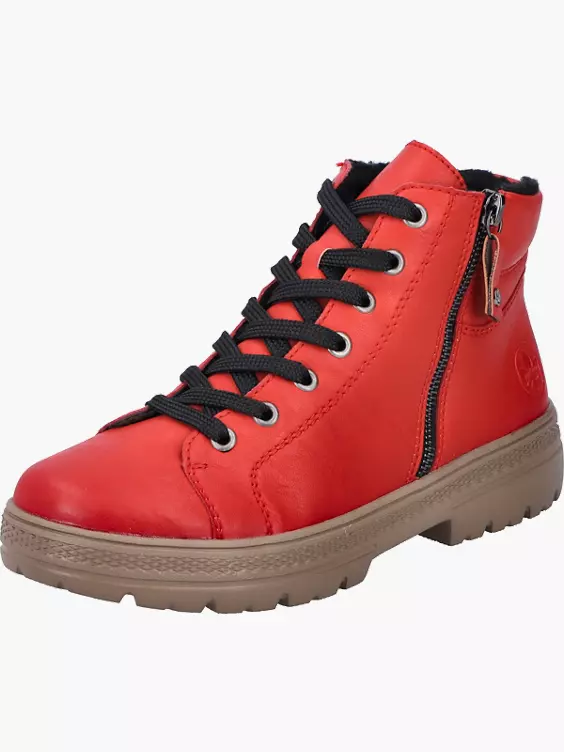 Rieker Damen Schnürstiefel in rot