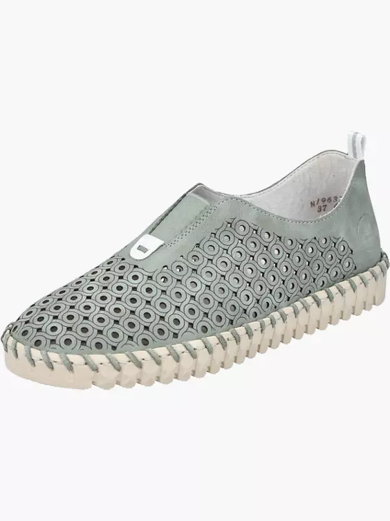 Rieker Damen Slipper in grün