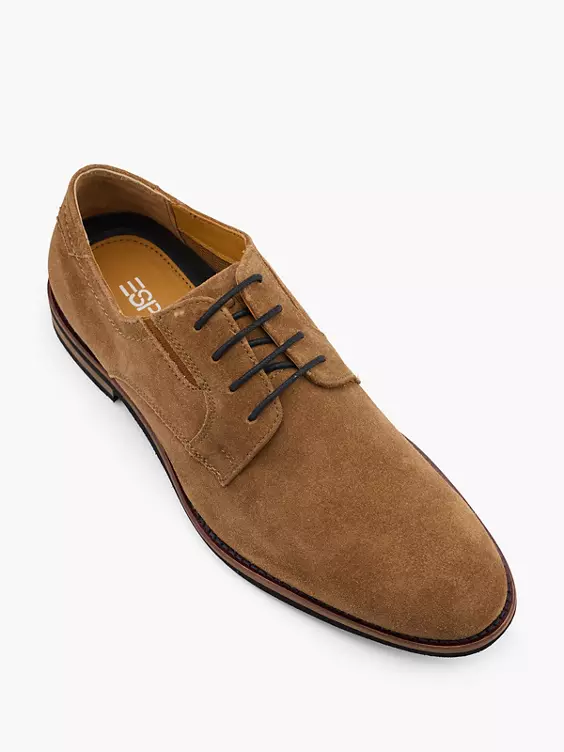 ESPRIT Leder Business Schnürer in braun