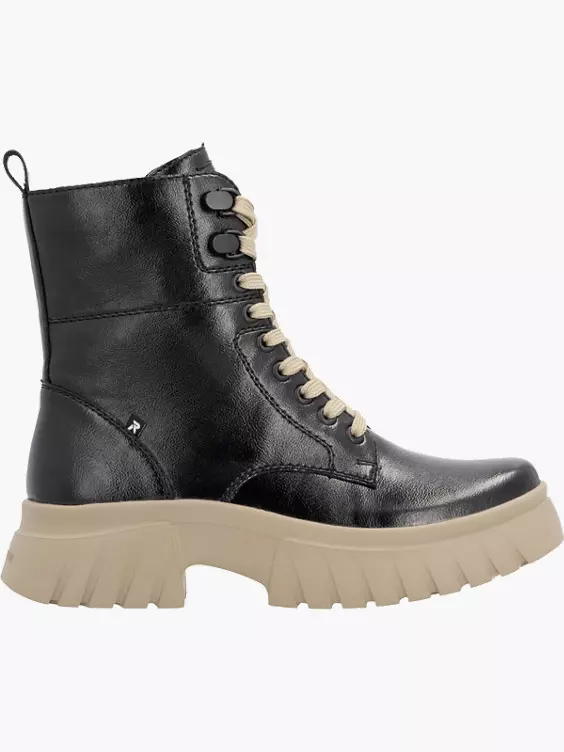 Damen Schnürstiefel in schwarz