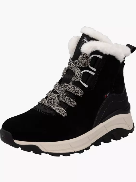 Damen Schnürstiefel in schwarz