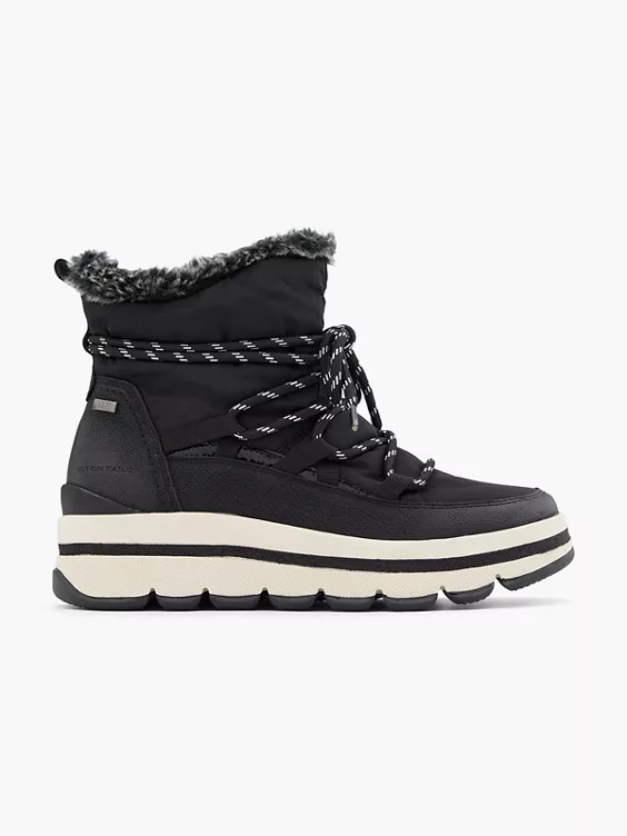 TOM TAILOR Schneeboots in schwarz