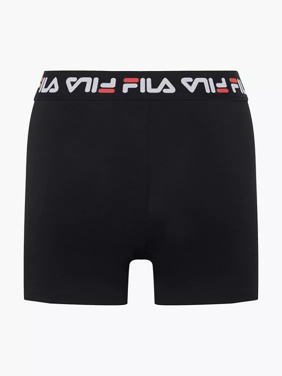 FILA Kurze Tights in schwarz