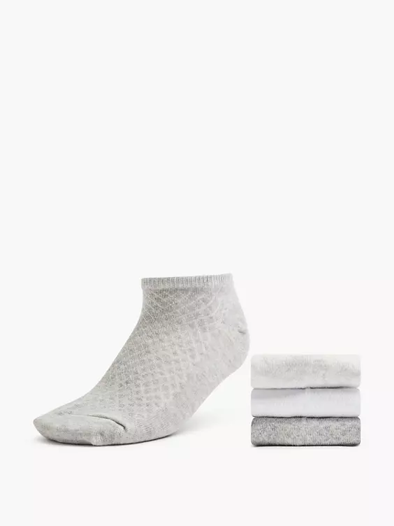 Cosy Nature 3er Pack Sneakersocken in weiß