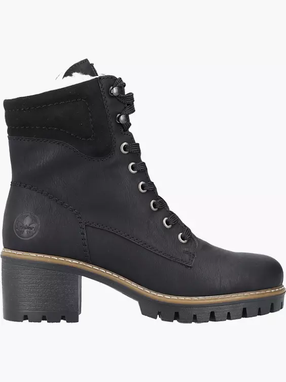 Rieker Damen Schnürstiefel in schwarz