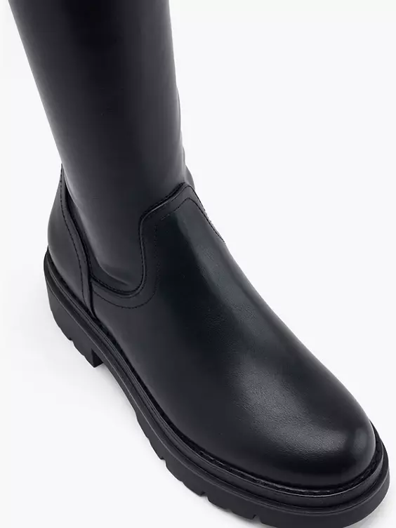 Catwalk Overknee in schwarz
