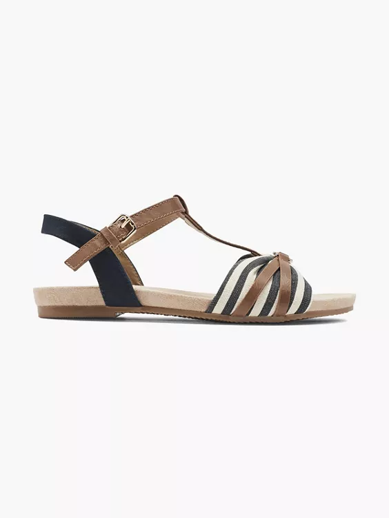 TOM TAILOR Sandale in cognac