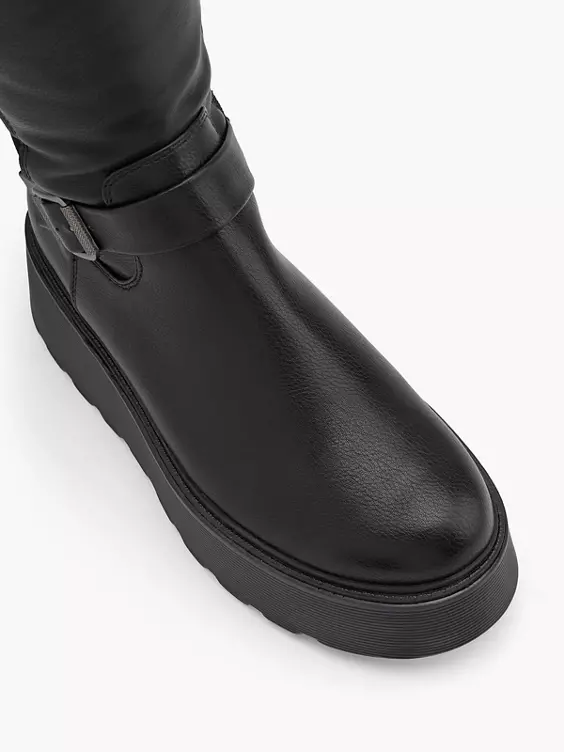 Catwalk Overknee in schwarz