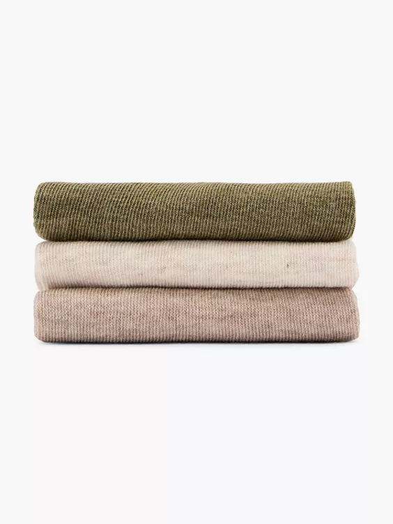 Cosy Nature 3er Pack Socken in beige