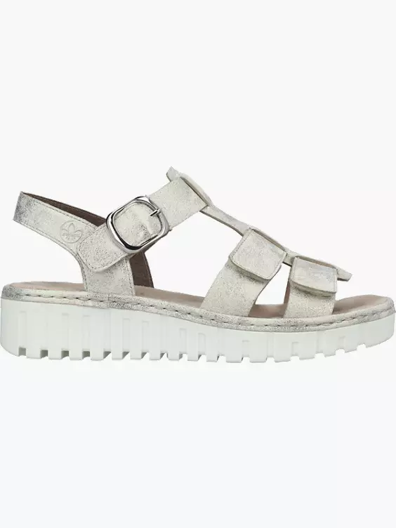 Rieker Damen Keilsandaletten in beige