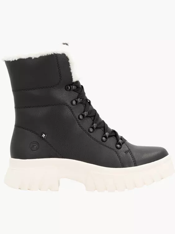 Damen Schnürstiefel in schwarz