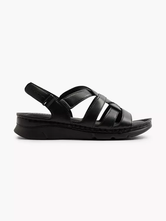 Easy Street Komfort Keilsandalette in schwarz