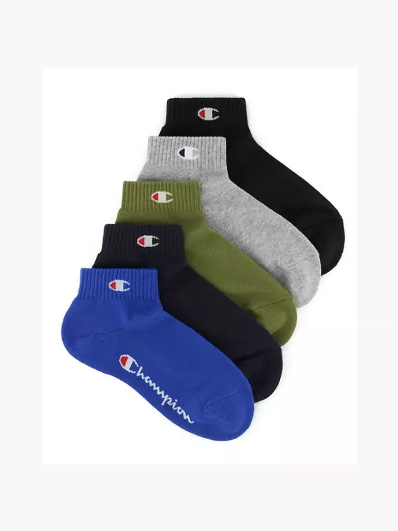 Champion 5er Pack Sneakersocken in schwarz