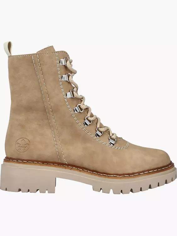 Rieker Damen Schnürstiefel in beige