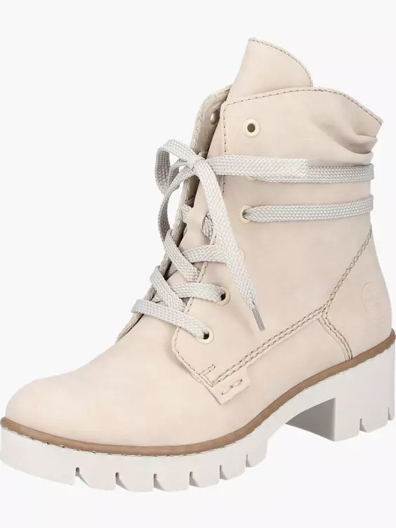 Rieker Damen Schnürstiefel in beige