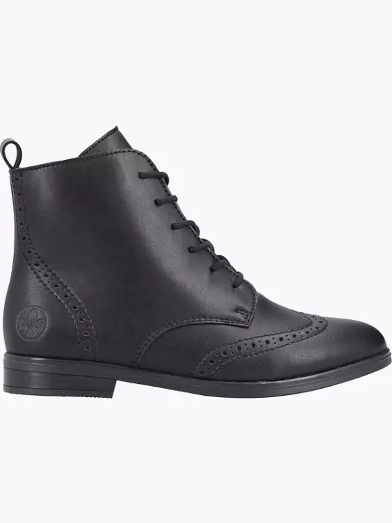 Rieker Damen Schnürstiefel in schwarz