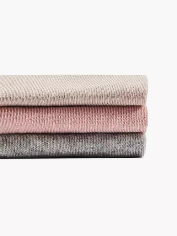 Cosy Nature 3er Pack Socken in rosa