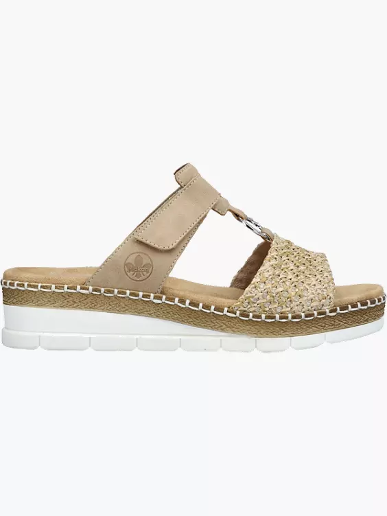 Rieker Damen Pantoletten in beige