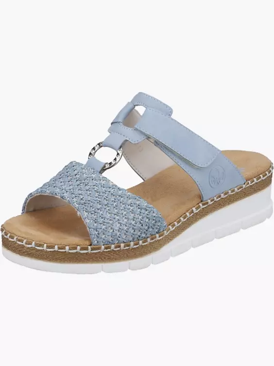Rieker Damen Pantoletten in blau