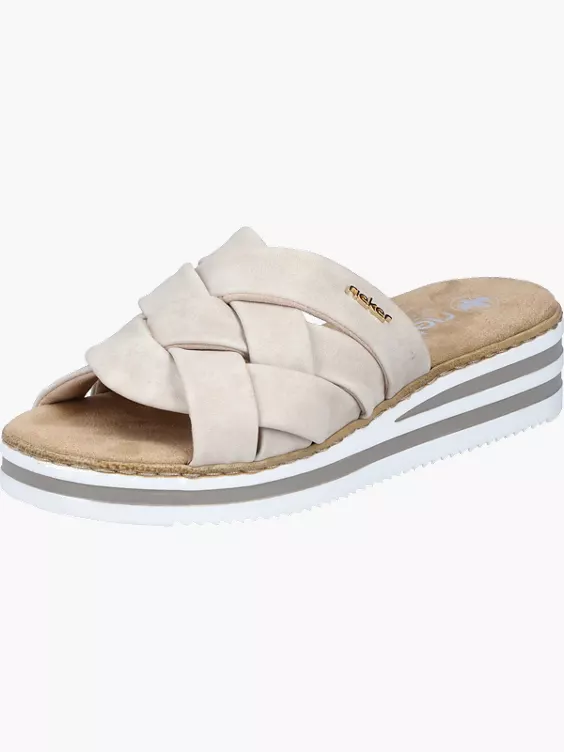 Rieker Damen Pantoletten in beige