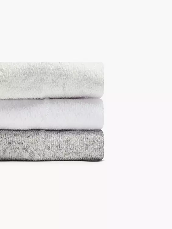 Cosy Nature 3er Pack Sneakersocken in weiß