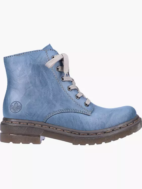 Rieker Damen Schnürstiefel in blau