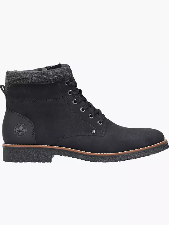 Rieker Herren Schnürstiefel in schwarz
